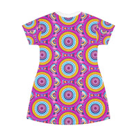 Colorful Patterned T Shirt Dress Bohemian Summer Essential - Ocean State Styles