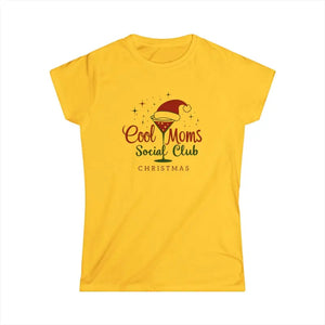Cool Moms Social Club Christmas Martini Tee for Moms Fashion - Ocean State Styles