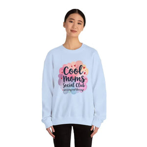 Cool Moms Social Club Crewneck Sweatshirt for Stylish Moms - Ocean State Styles