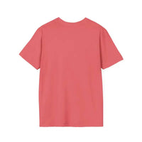 Coral pink oversized crew neck T-shirt with Newport sailboat graphic