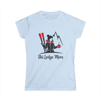 Cozy Ski Lodge Mom Tee for Winter Adventures and Relaxation - Ocean State Styles