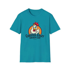 Crazy Chicken Lady T Shirt for Fun Poultry Lovers Apparel - Ocean State Styles
