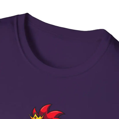 Purple Crazy Chicken Lady T-shirt showcasing a fun and playful design for enthusiasts