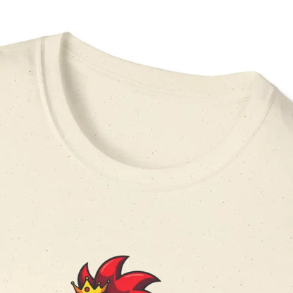 Beige t-shirt neckline of the Crazy Chicken Lady T Shirt for casual wear