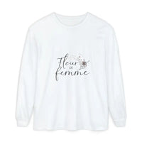 Cream White and Pink Long Sleeved Floral T-Shirt for Women - Ocean State Styles