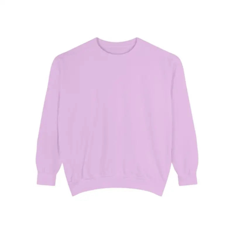 Lavender crewneck sweatshirt from Crewneck Sweatshirts in Light Blue Aqua and Yellow with Floral Peace Sign collection