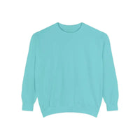 Floral Peace Sign Crewneck Sweatshirts in Light Blue Aqua and Yellow - Ocean State Styles