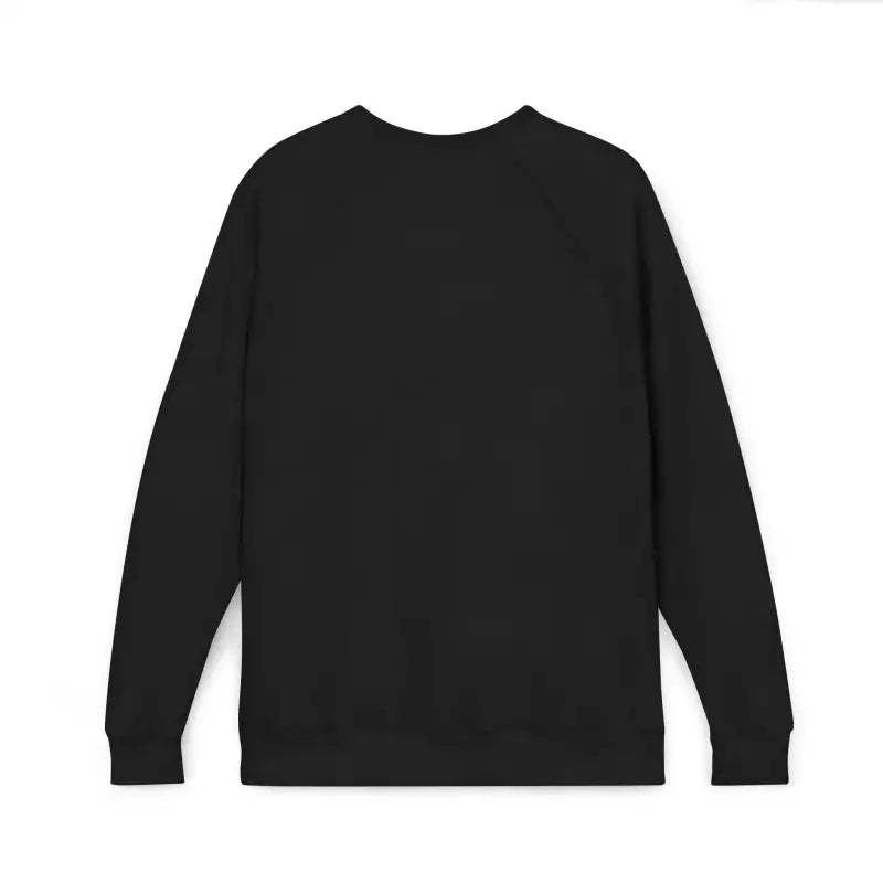 Black long-sleeved crewneck sweatshirt featuring retro wave graphic design