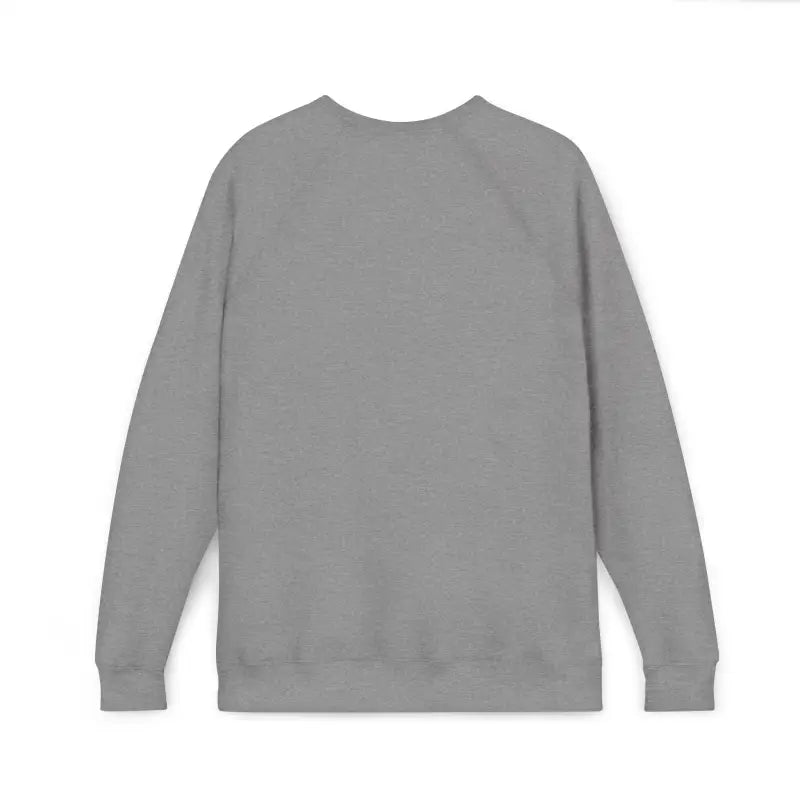 Dark Gray Crewneck Sweatshirt with Retro Wave Graphic featuring plain gray long-sleeved design