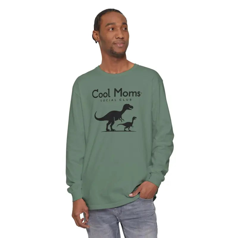 Dinosaur Long Sleeve T Shirt for Cool Moms Social Club - Ocean State Styles