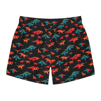 Dinosaur Print Swim Trunks For Kids And Adults Fun Beachwear Essentials - Ocean State Styles