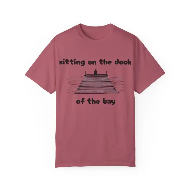 Mauve Dock Of The Bay Graphic T Shirt featuring a stylish dock graphic design