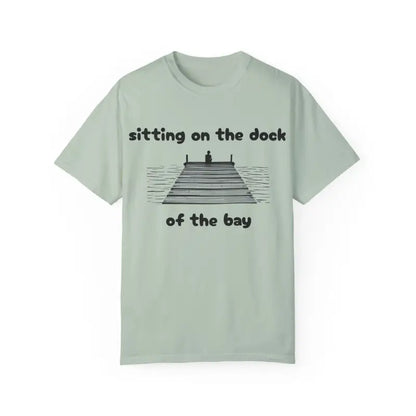 Light green Dock Of The Bay Graphic T Shirt featuring a dock graphic design