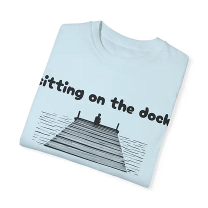 Folded Dock Of The Bay Graphic T Shirt featuring a stylish dock graphic design