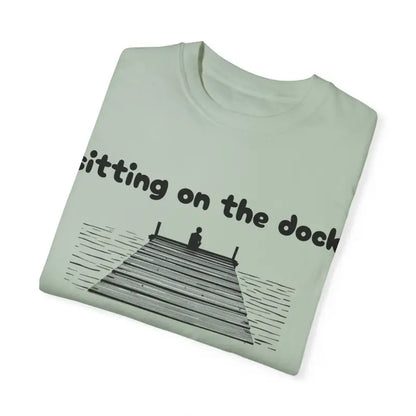 Folded Dock Of The Bay Graphic T Shirt featuring a stylish dock graphic design