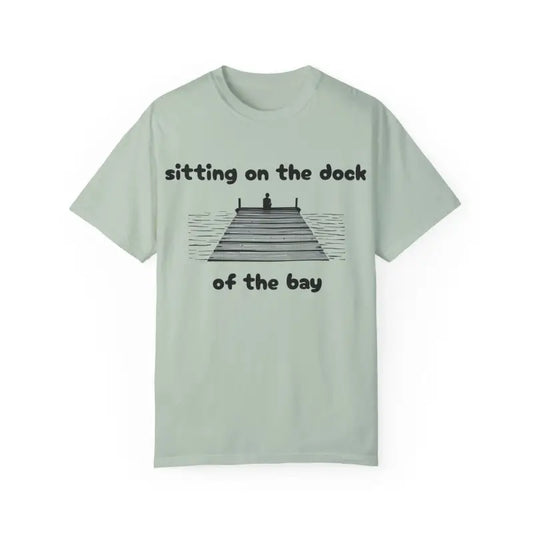 Dock of the Bay T Shirt Light Blue Aqua and Light Green - Ocean State Styles