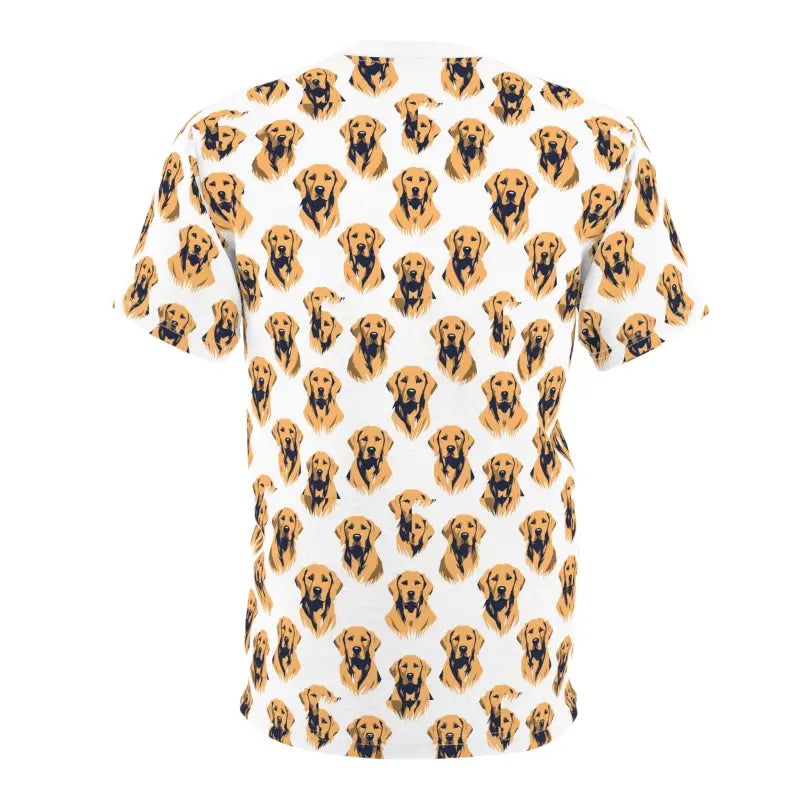 Dog Patterned T Shirt with Golden Retriever Print for Pet Lovers - Ocean State Styles