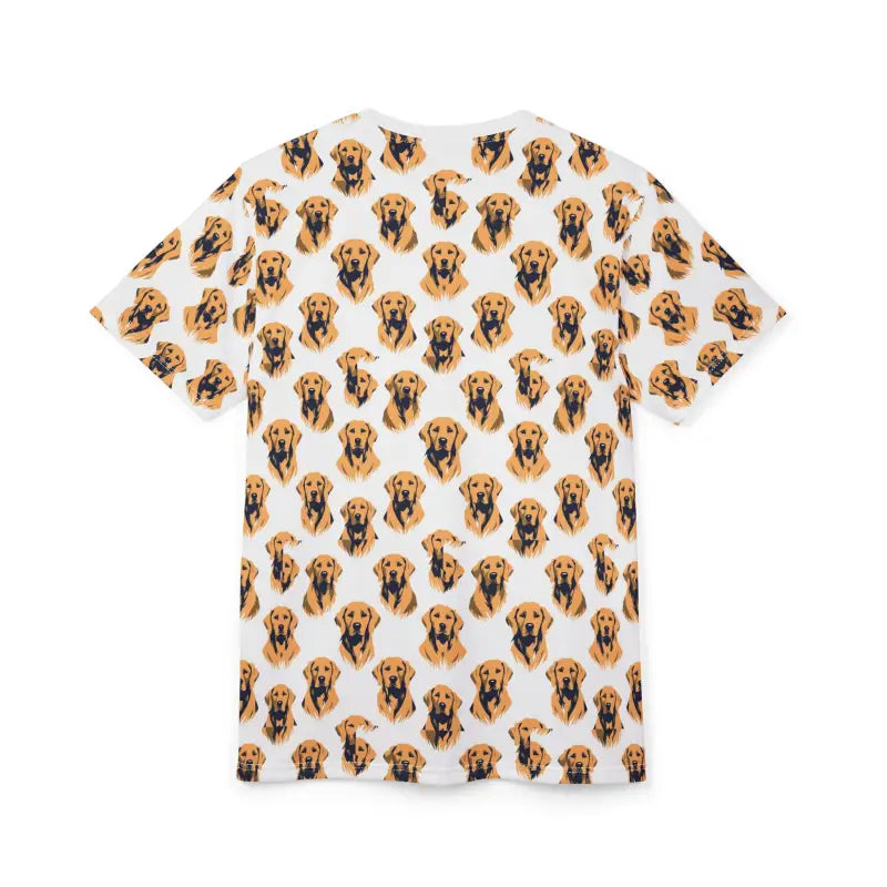 Dog Patterned T Shirt with Golden Retriever Print for Pet Lovers - Ocean State Styles