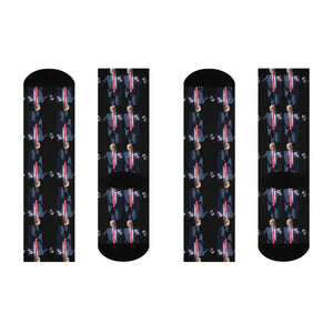 Donald Trump Pattern Novelty Crew Socks for Fun and Style - Ocean State Styles