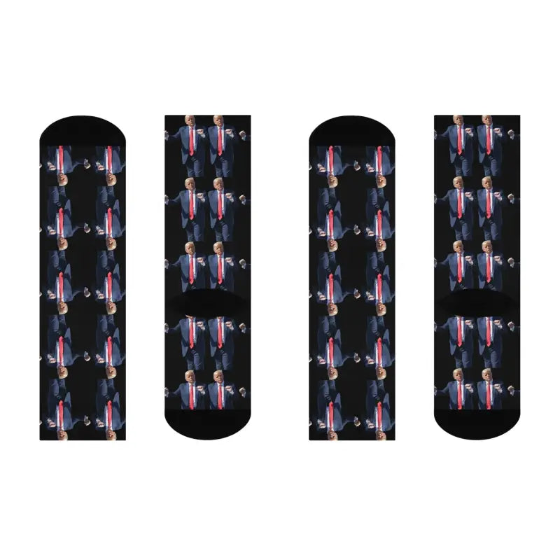 Donald Trump Pattern Novelty Crew Socks for Fun and Style - Ocean State Styles