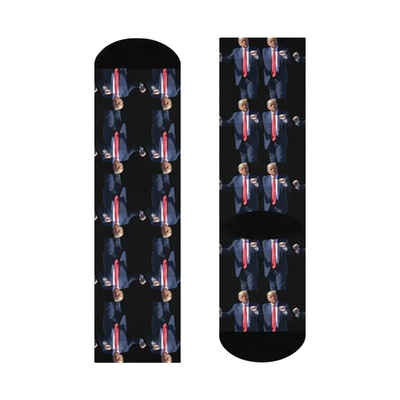 Donald Trump Pattern Novelty Crew Socks for Fun and Style - Ocean State Styles