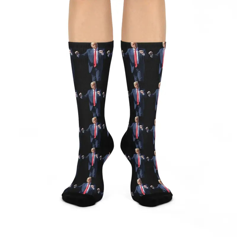 Donald Trump Pattern Novelty Crew Socks for Fun and Style - Ocean State Styles