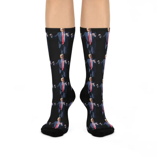 Donald Trump Pattern Novelty Crew Socks for Fun and Style - Ocean State Styles