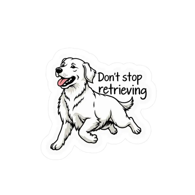 Golden Retriever sticker from Don’t Stop Retrieving Vinyl Sticker collection