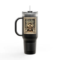 Duck Cartoon Insulated Tumbler 40oz Olive Green Travel Mug - Ocean State Styles