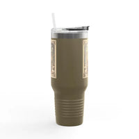 Duck Cartoon Insulated Tumbler 40oz Olive Green Travel Mug - Ocean State Styles