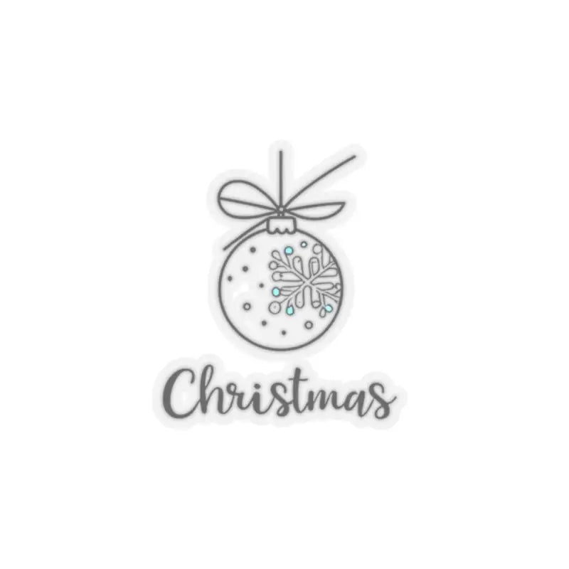 Durable Vinyl Christmas Ornament Sticker featuring a detailed snowflake design