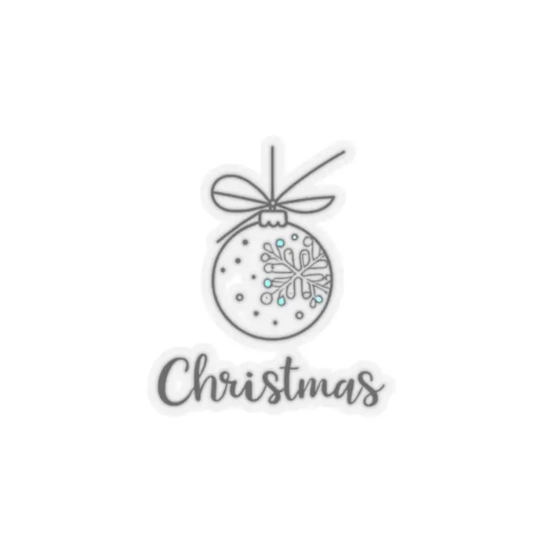 Durable Vinyl Christmas Ornament Sticker featuring intricate snowflake design