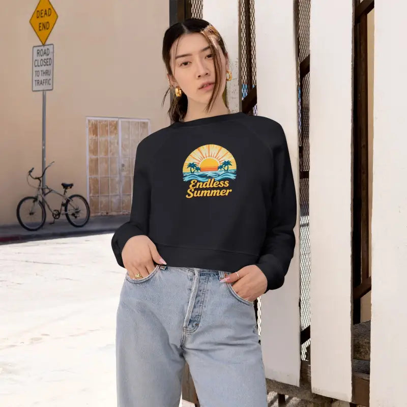 Endless Summer Cropped Fleece Sweatshirt for Women - Ocean State Styles