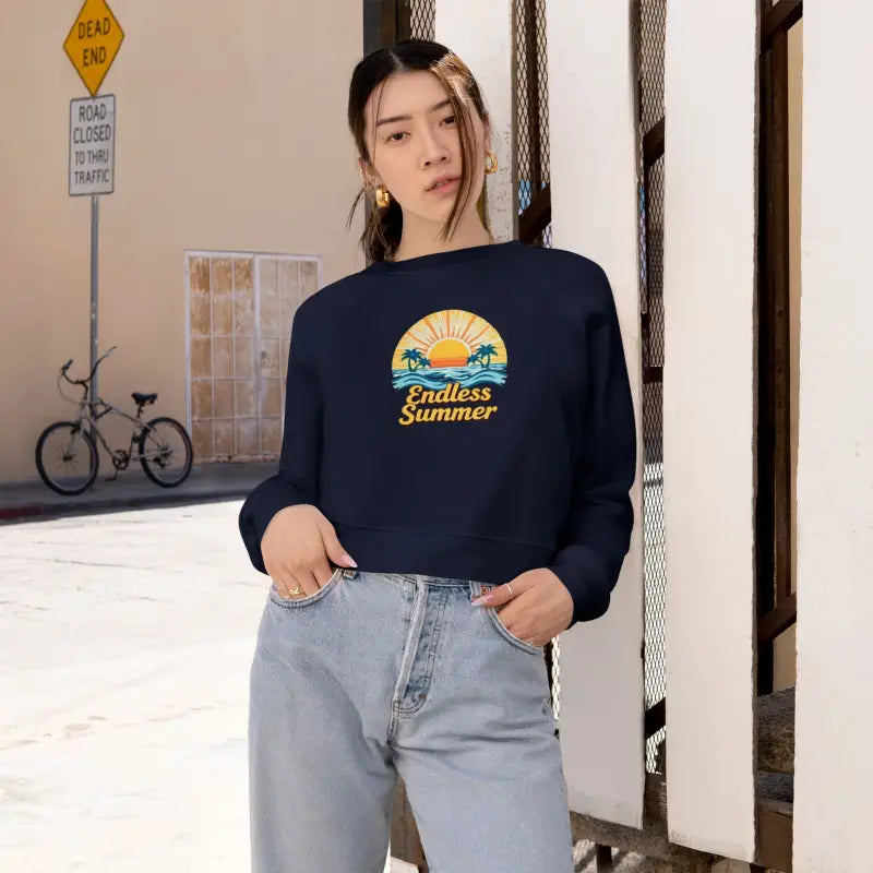 Endless Summer Cropped Fleece Sweatshirt for Women - Ocean State Styles