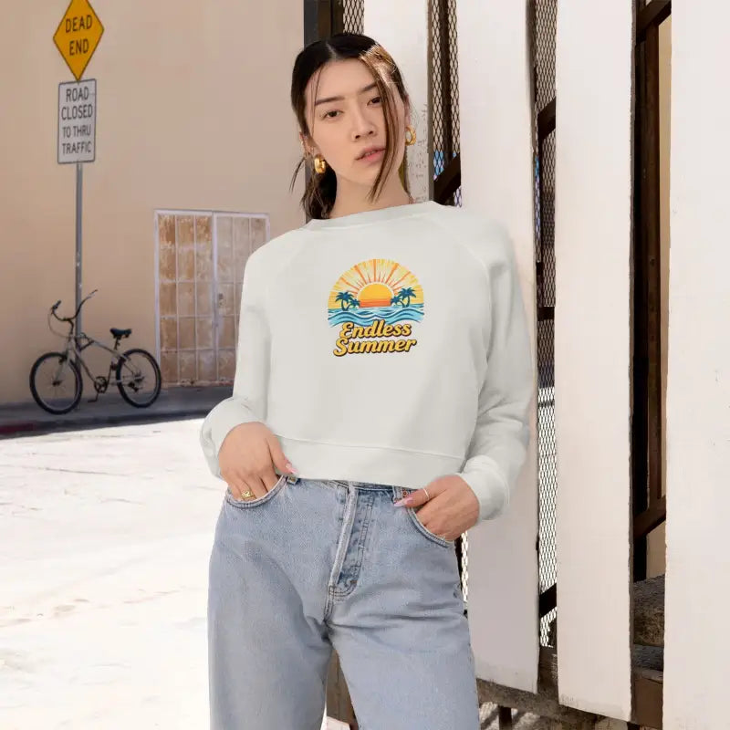 Endless Summer Cropped Fleece Sweatshirt for Women - Ocean State Styles