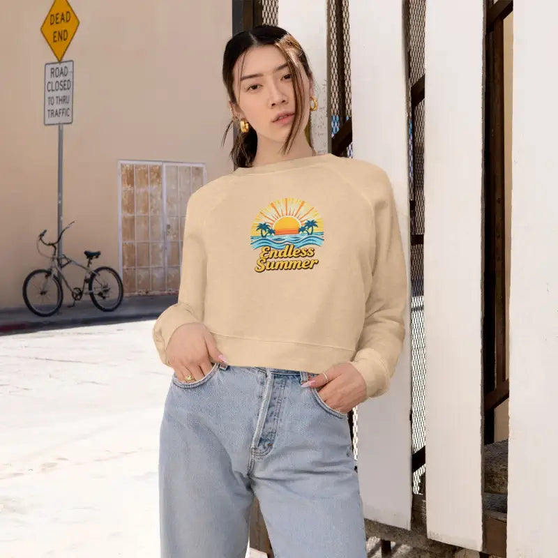 Endless Summer Cropped Fleece Sweatshirt for Women - Ocean State Styles