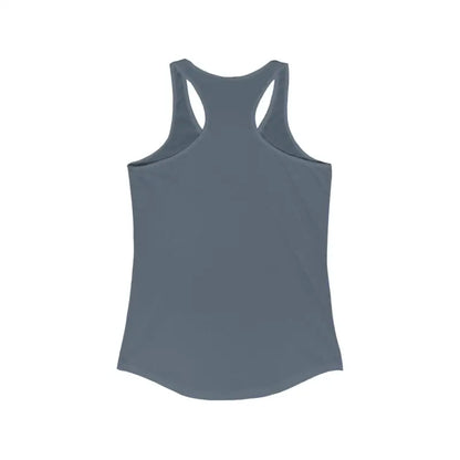 Gray racerback tank top from Even Keel for women’s active lifestyle apparel