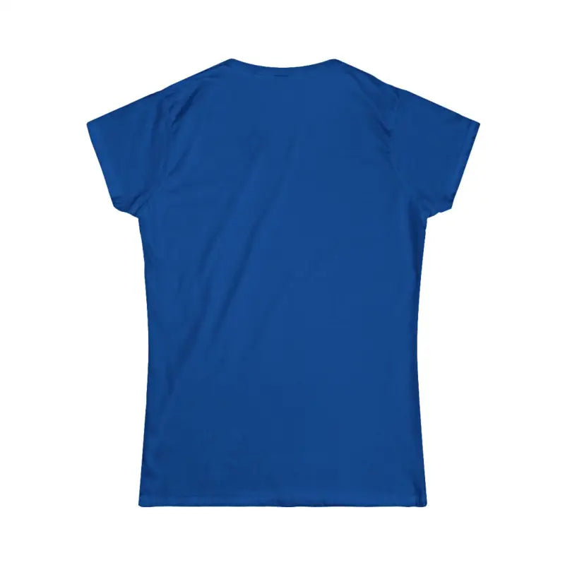 Blue women’s softstyle T-shirt from Family Vibes for family celebrations