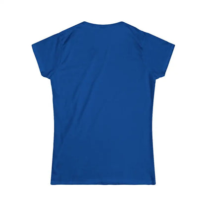 Blue women’s softstyle T-shirt from Family Vibes for family celebrations