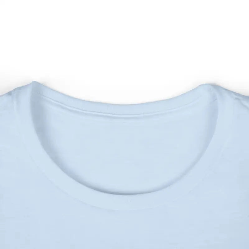 Light blue T-shirt neckline from Family Vibes Women’s Softstyle Tee for family celebrations