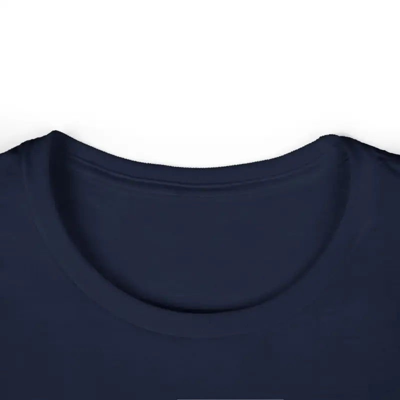 Navy blue T-shirt neckline from Family Vibes Women’s Softstyle Tee for Family Celebrations