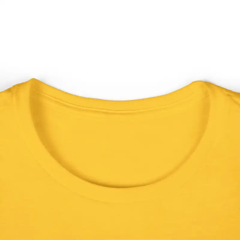 Yellow t-shirt neckline from Family Vibes Women’s Softstyle Tee for Family Celebrations