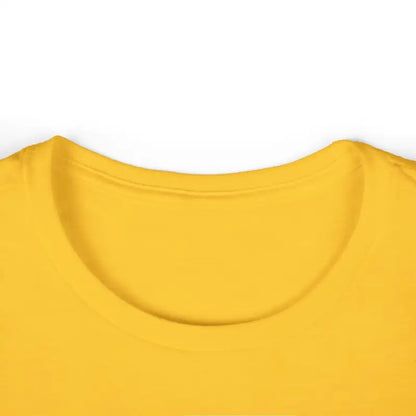 Yellow t-shirt neckline from Family Vibes Women’s Softstyle Tee for Family Celebrations