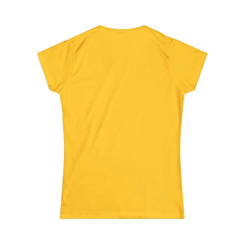 Yellow women’s softstyle t-shirt for Family Vibes celebration occasions