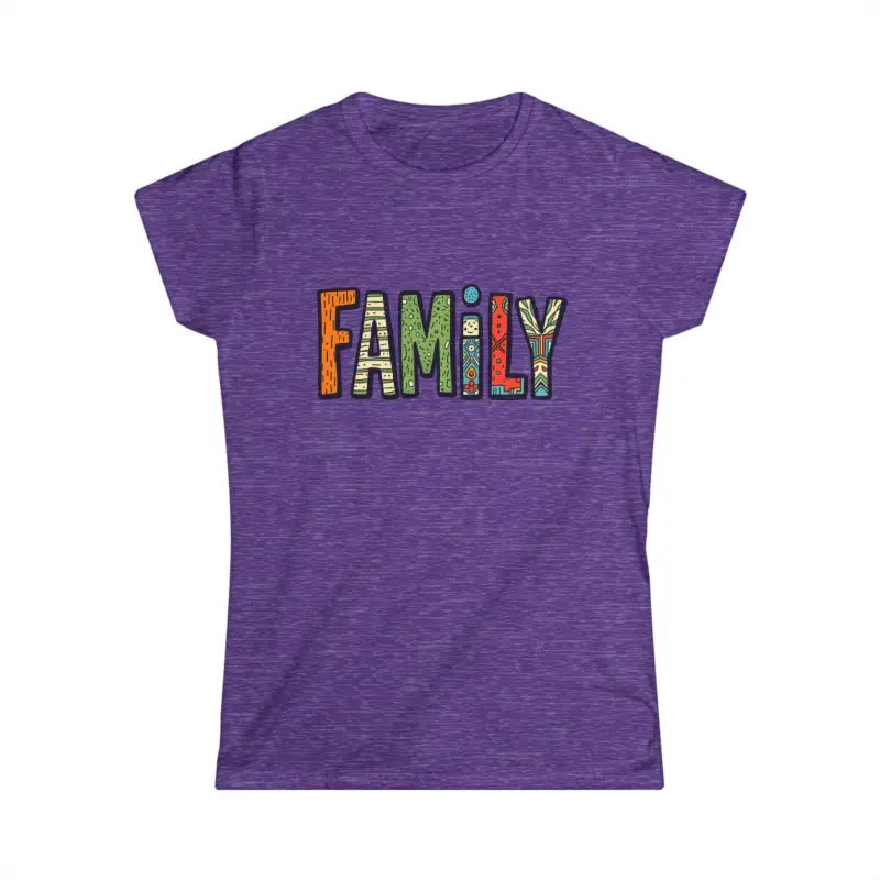 Family Tee Womens Softstyle Casual T Shirt Light Blue Green Gray - Ocean State Styles