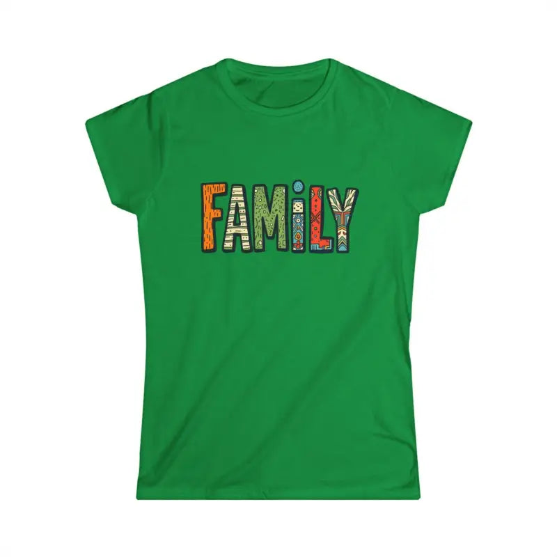 Family Tee Womens Softstyle Casual T Shirt Light Blue Green Gray - Ocean State Styles