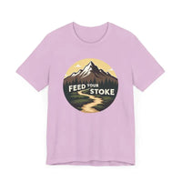 Feed Your Stoke Unisex Mountain Graphic T Shirt for Adventure - Ocean State Styles