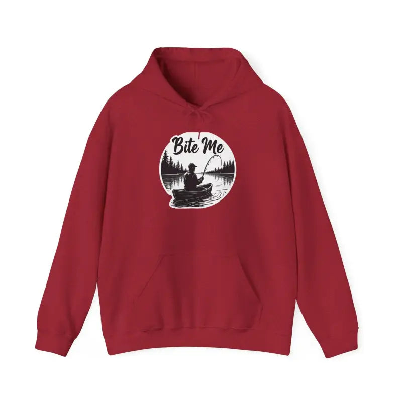 Fishing Bite Me Unisex Heavy Blend Hoodie for Anglers Comfort - Ocean State Styles