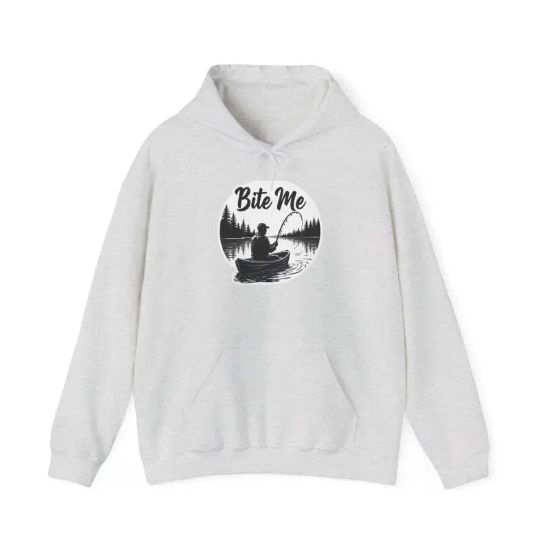 Fishing Bite Me Unisex Heavy Blend Hoodie for Anglers Comfort - Ocean State Styles