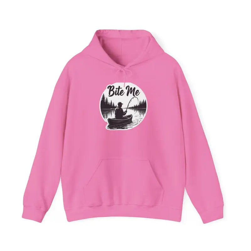 Fishing Bite Me Unisex Heavy Blend Hoodie for Anglers Comfort - Ocean State Styles